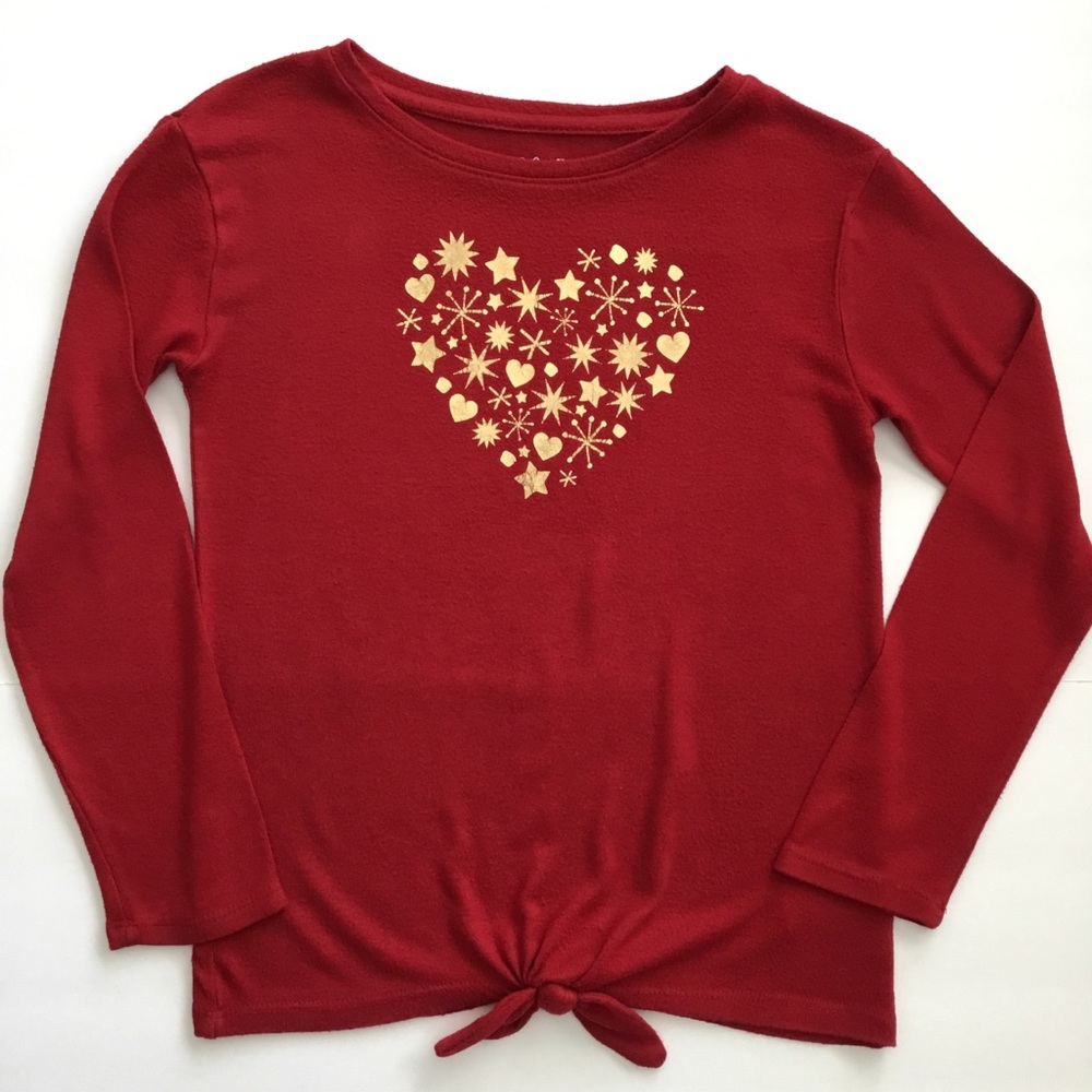 Cat & Jack Girl’s Shirt Long Sleeve Red Size M